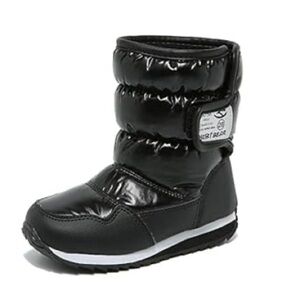 Hobibear kids Black Winter Snow Boots